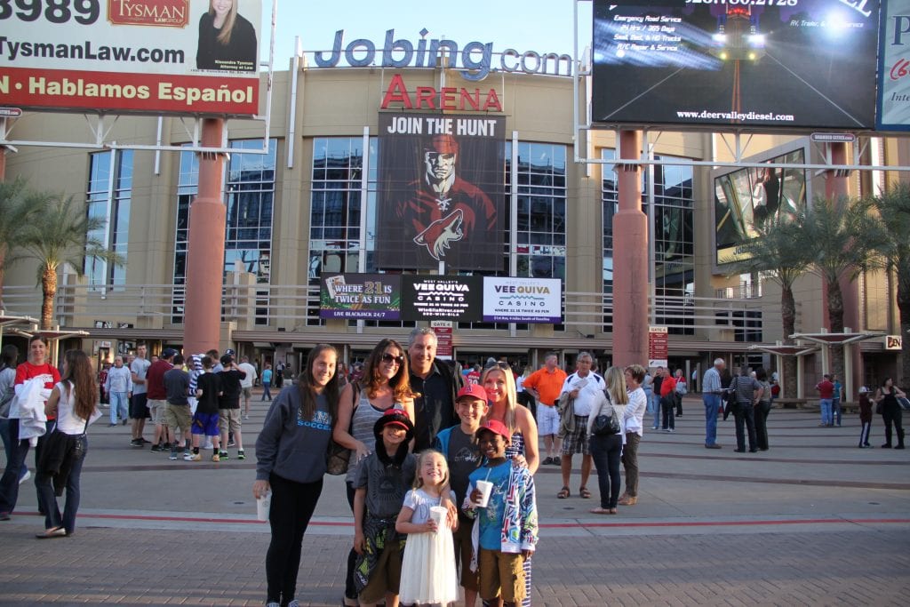 Looking for things to do in Arizona for spring break? The Arizona Coyotes at Jobing.com Arena is super fun. For more options check out my Top 5 things to do in Arizona for spring break besides baseball