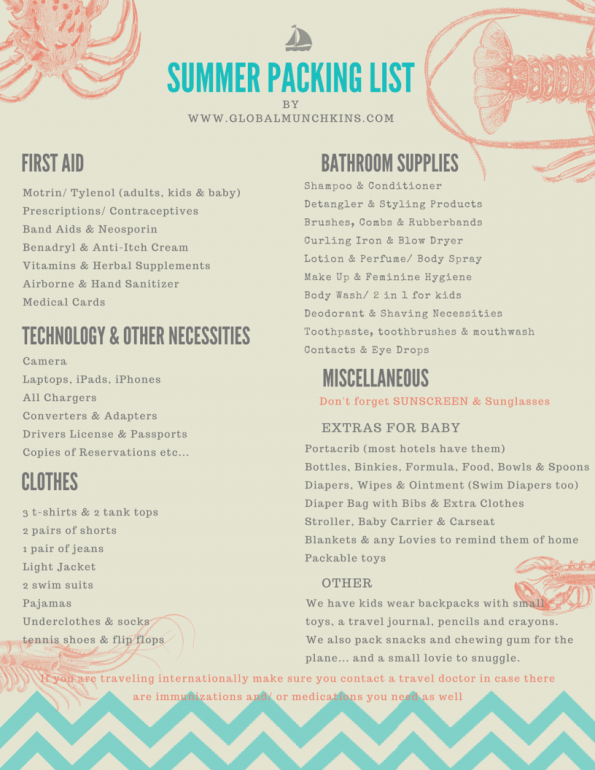 International Packing Tips Global Munchkins