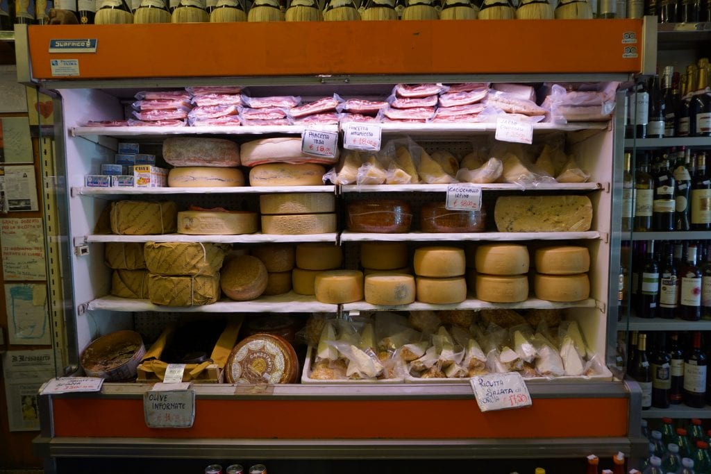 Authentic deli case in Trastevere Italy- Global Munchkins