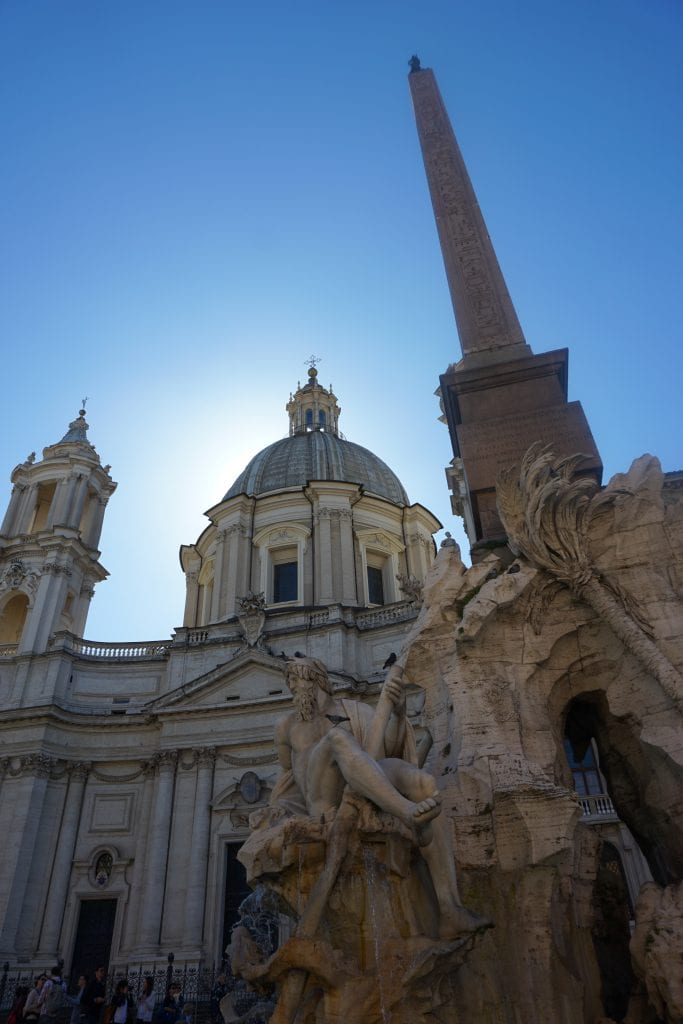 17th century Baroque church- Sant'Agnese in Agone located in Piazza Navonna in Rome Italy- Global Munchkins