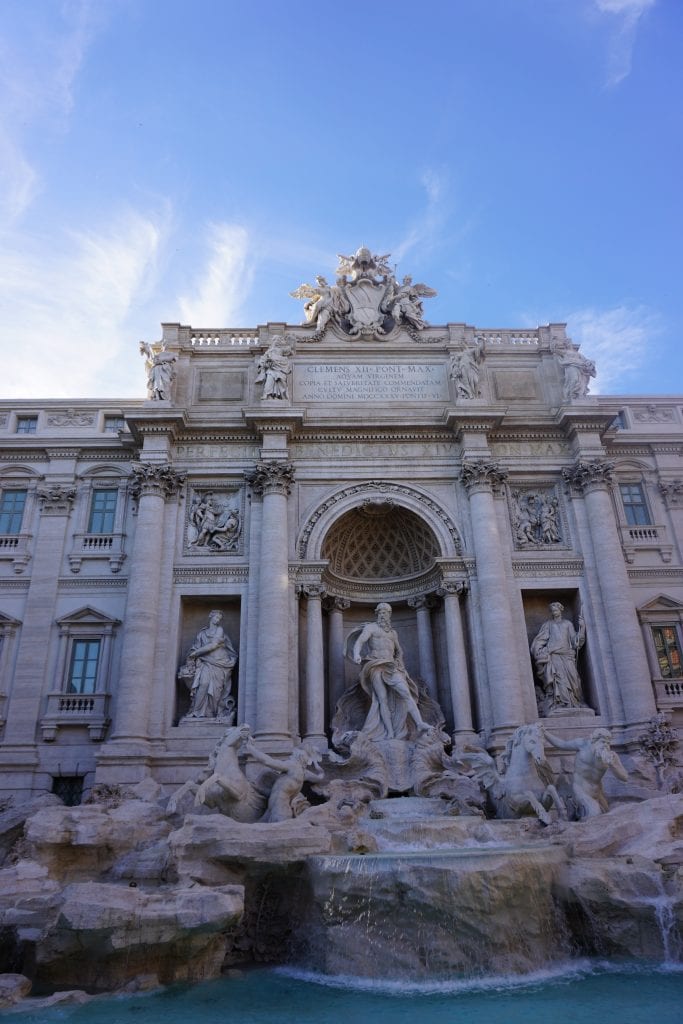 Newly Restored Trevi Fountain. They did an amazing job restoring this beautiful monument- Global Munchkins