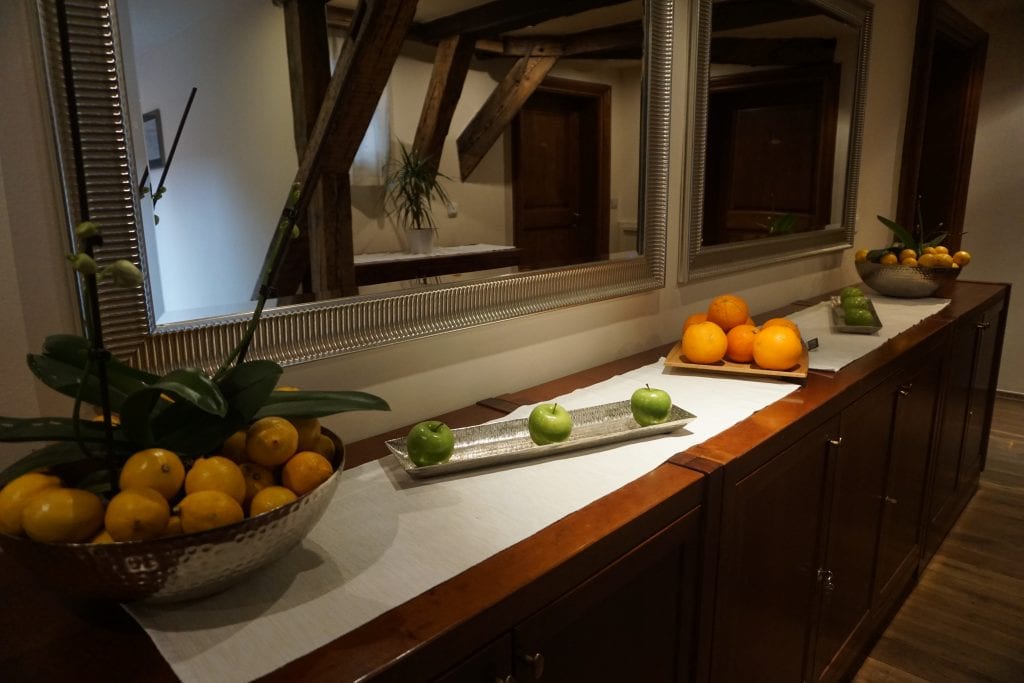 Free fruit all day at The Nicholas Hotel Residence in Prague. A review by Global Munchkins