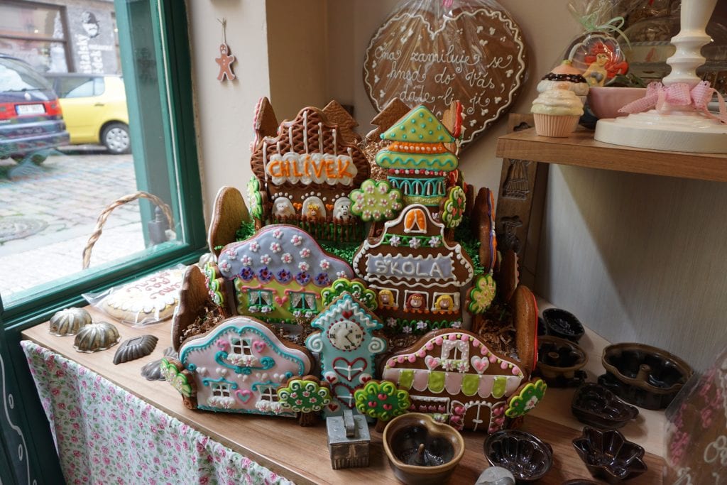 Cookie display from Gingerbread store in Prague, plus review of Eating Prague Food Tour by Global Munchkins