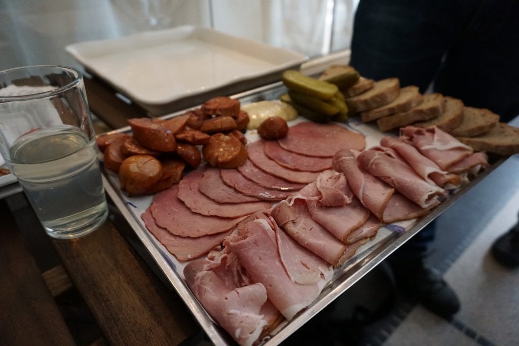 Sliced meats and sausages in Prague on the Eating Prague Food Tour by Global Munchkins