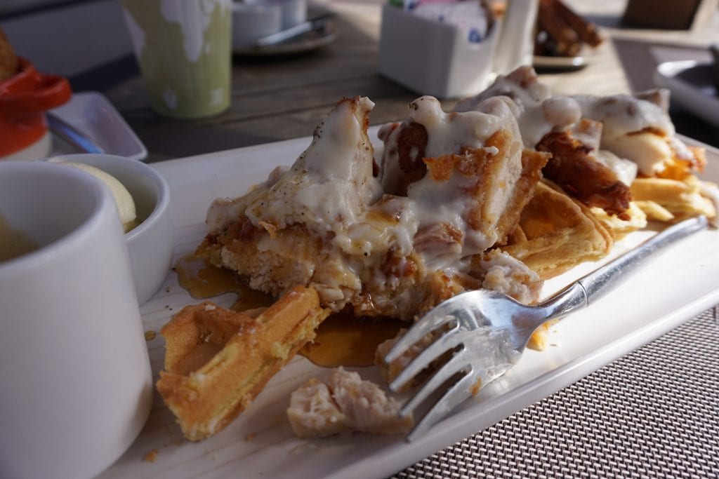 Chicken & Waffles from The Ranch at Laguna Beach