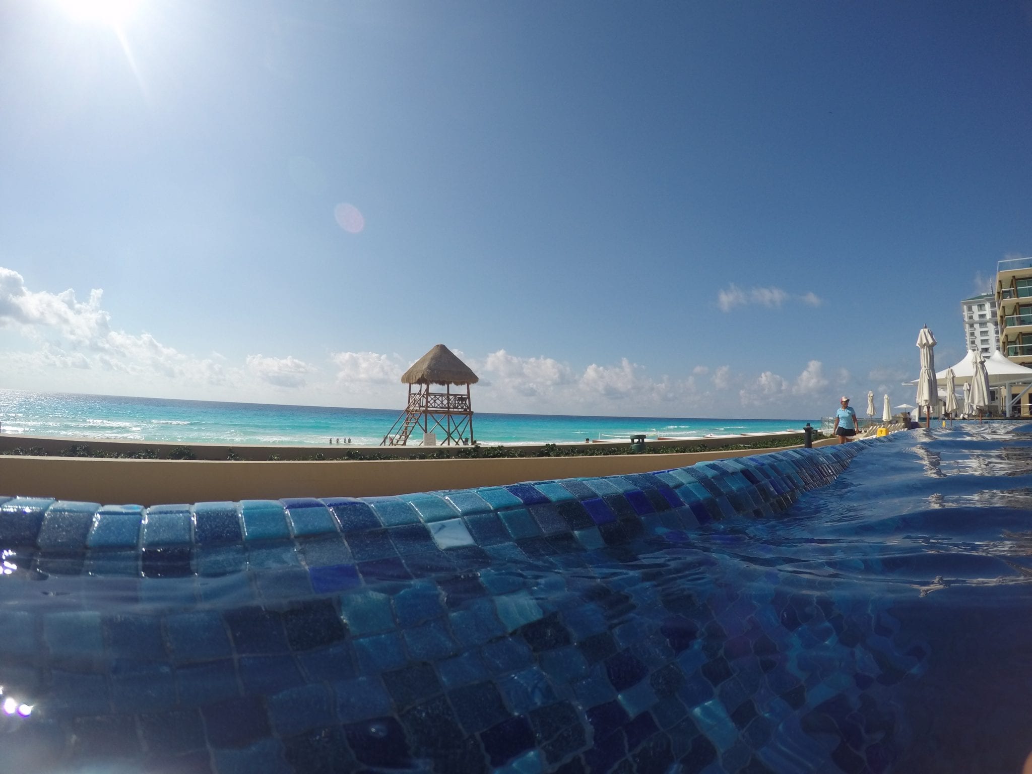 Hard Rock Cancun Beach. View from pool