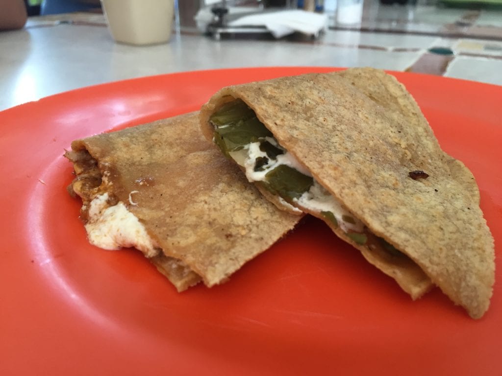 Authentic Quesadillas in Cozumel found on our Cozumel Chef Food tour