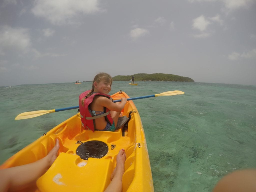 Kayaking off of Palomino Island