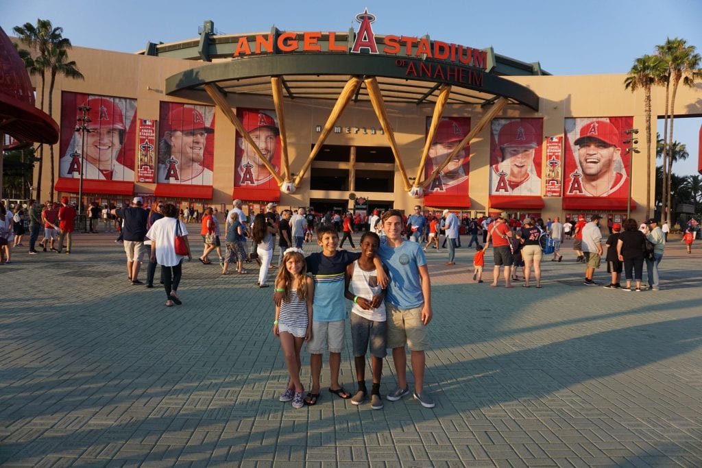 Angels Stadium located in Anaheim CA. Baseball in California | Global Munchkins