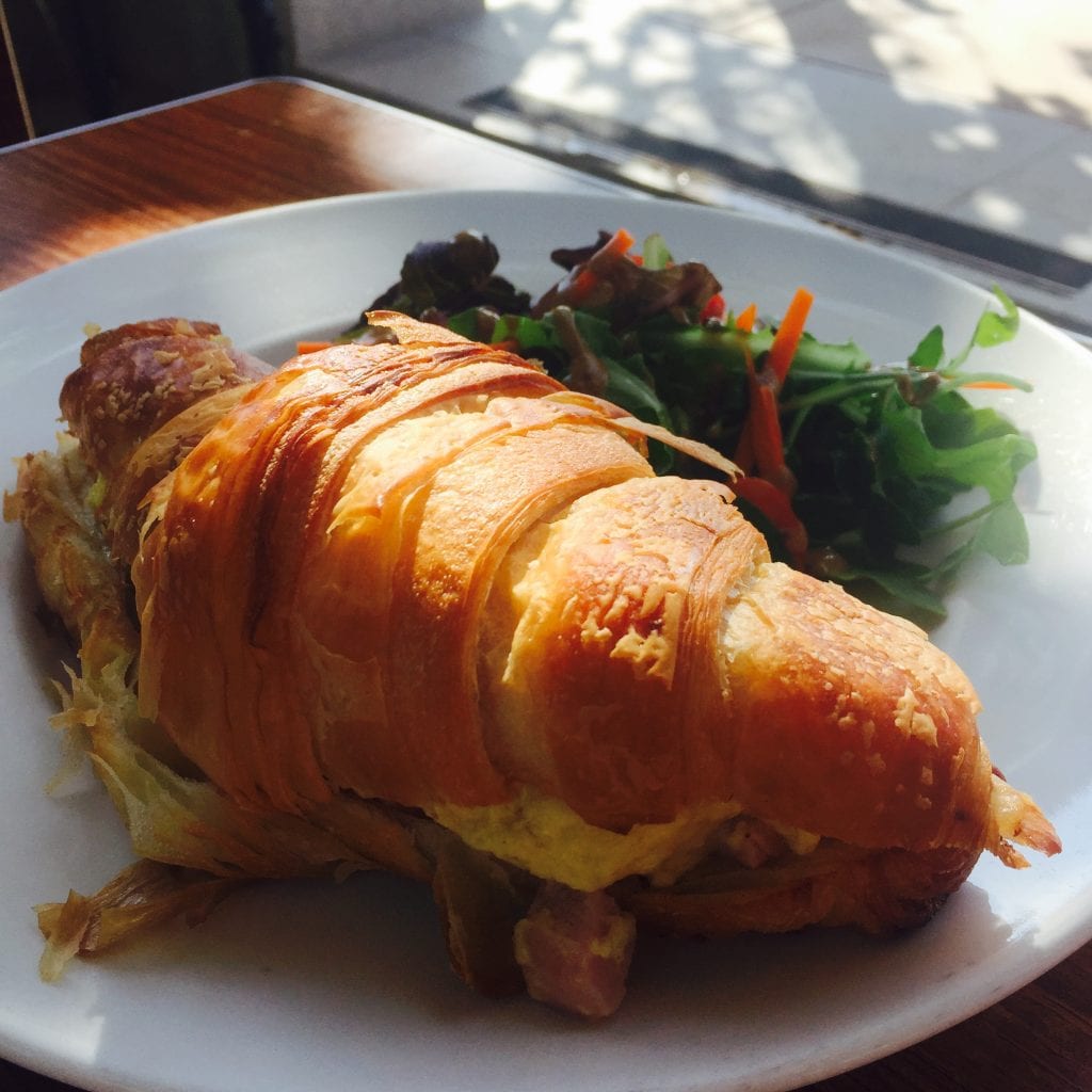 Croissant sandwich from Laurent's Le Coffee Shop in Temecula | Global Munchkins