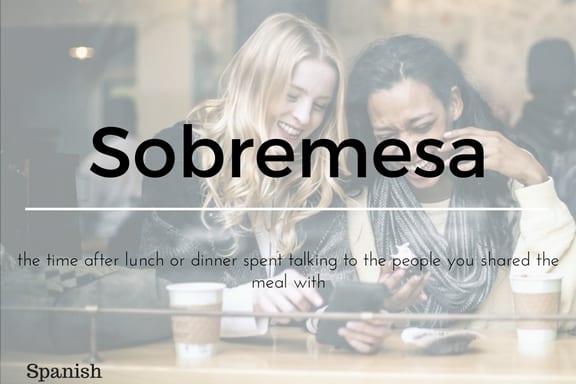 Sobremesa 13 words not in the English Language