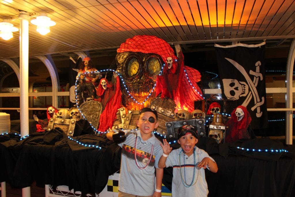 Boys dressed like pirates for Disney Cruise Line Pirate Night | Global Munchkins