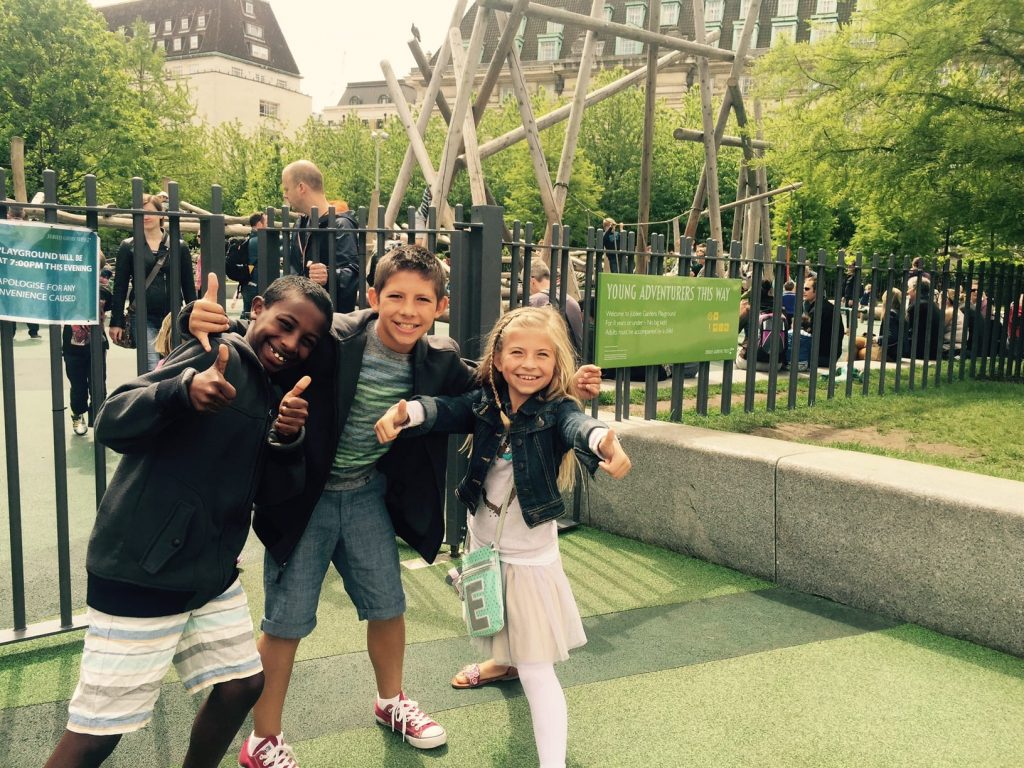 Transracial Family playing on the playground at Hyde Park in London | London with Kids | Global Munchkins