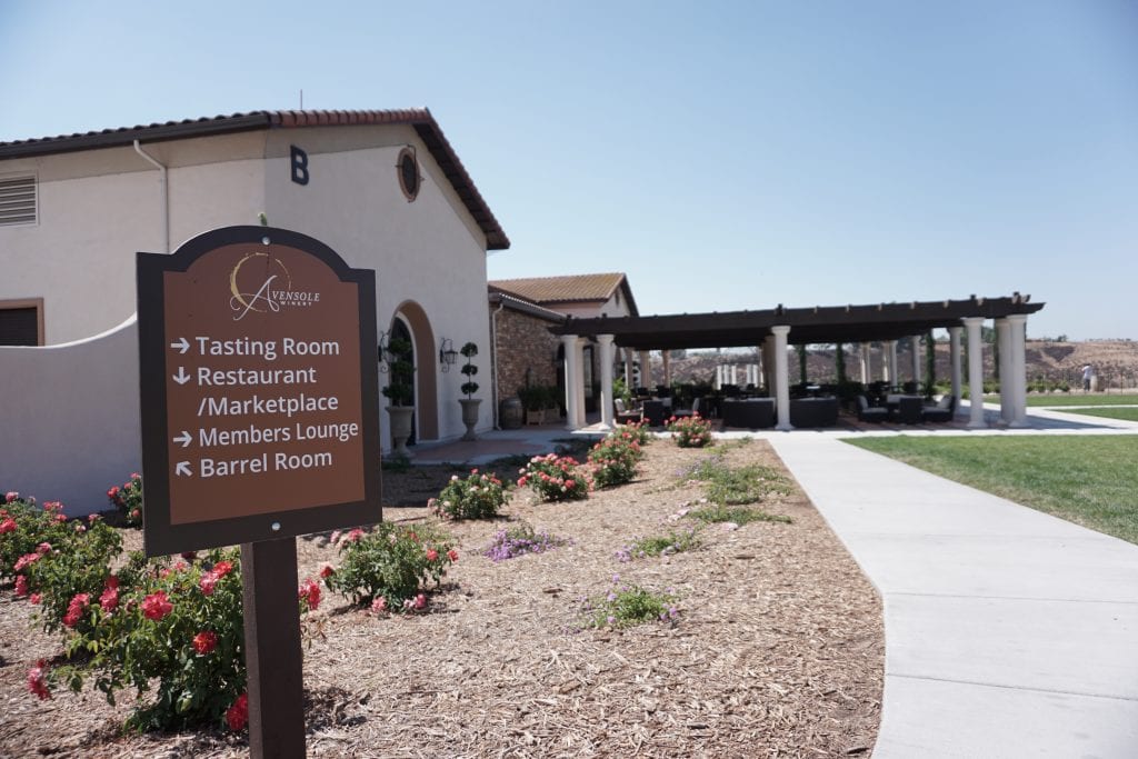 Tasting Room at Avensole Winery complete with Koi filled pond. One of the newest Temecula Wineries | Global Munchkins