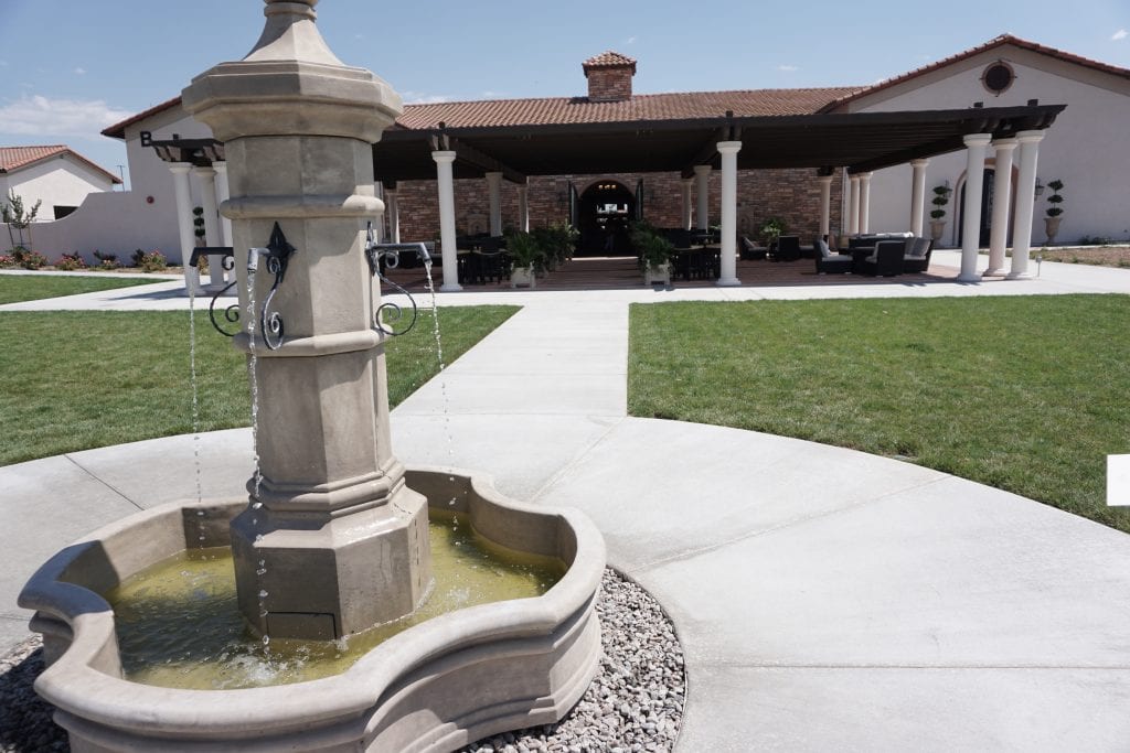 Tasting Room at Avensole Winery complete with Koi filled pond. One of the newest Temecula Wineries | Global Munchkins