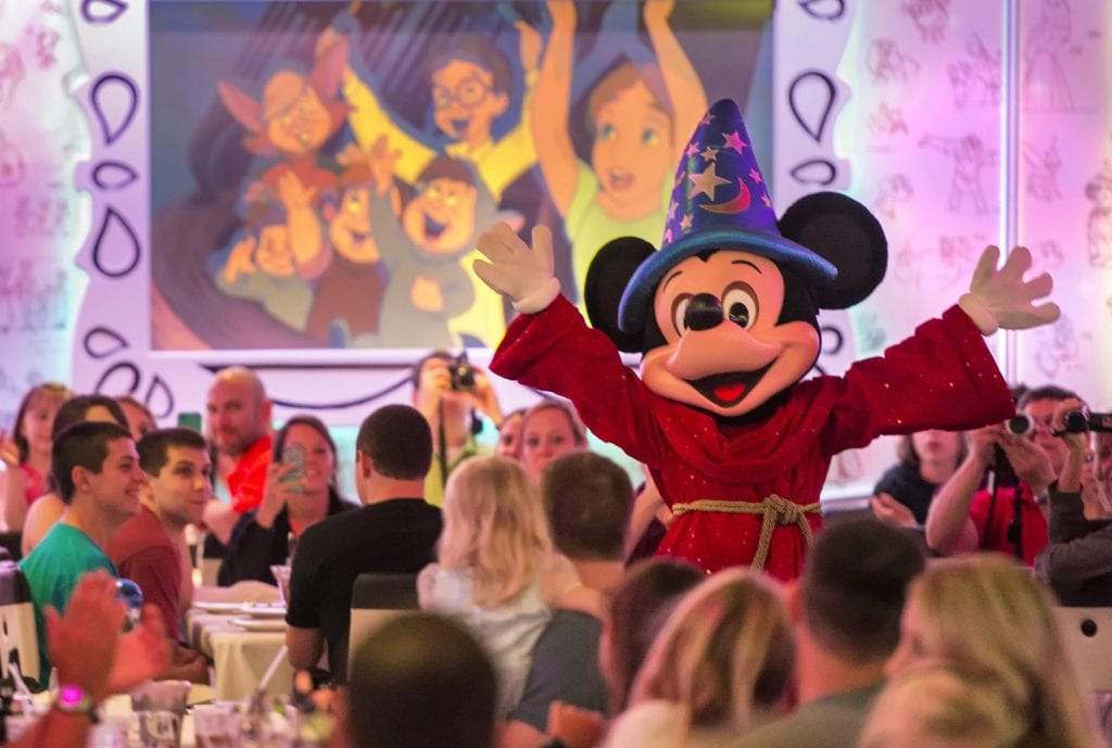 The newly re-imagined Animator’s Palate onboard the Disney Magic is now painting a refreshing new “Drawn to Magic” show, immersing guests in an animated show about a hero’s journey through Disney and Pixar animation from wishing upon a star to happily ever after. (Kent Phillips, photographer)