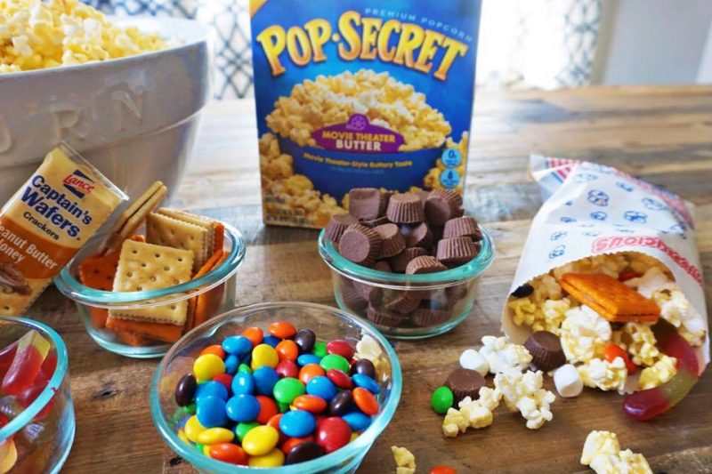 Simple DIY Movie Night Popcorn Station | Global Munchkins