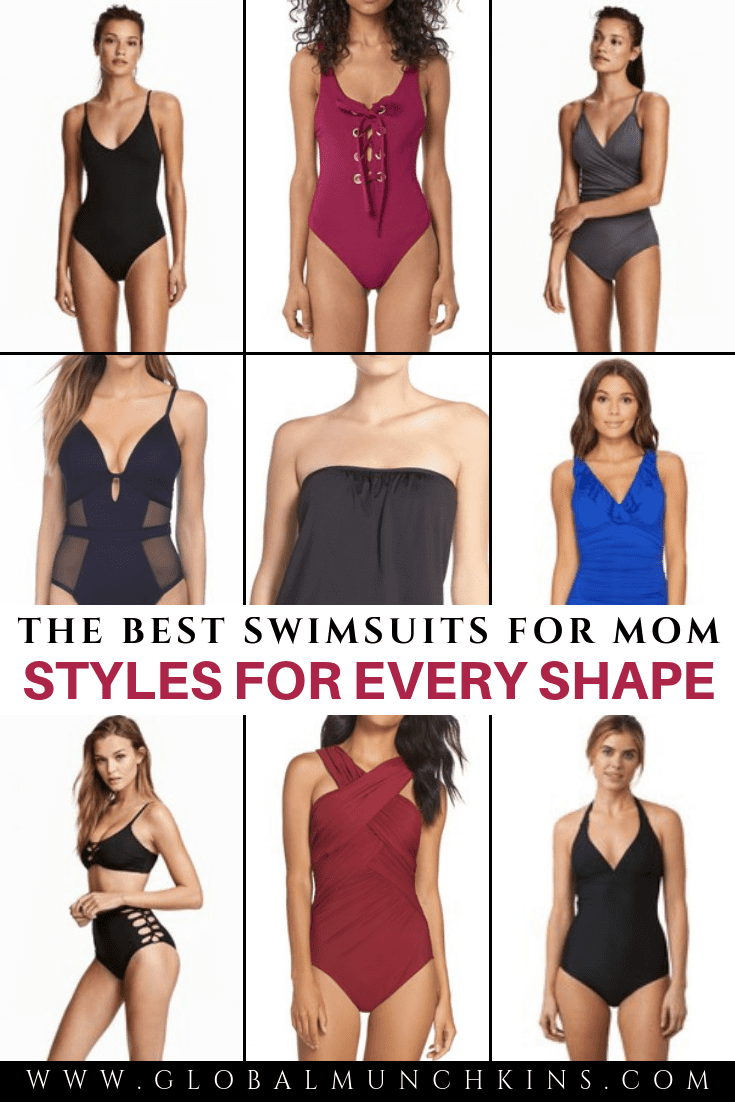 Finding the perfect swimsuits for mom bodies has to be one of the toughest tasks us women face. Between saggy boobs and a few extra pounds around our waist (#KeepinItReal) it’s not easy to find something that looks flattering while being comfortable enough to chase toddlers in. I came up with the ultimate list of mom bathing suits and you are going to LOVE it! #swimsuits #beachstyle #formom #summer #bathingsuits