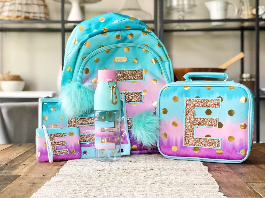 girls backpack and lunchbox