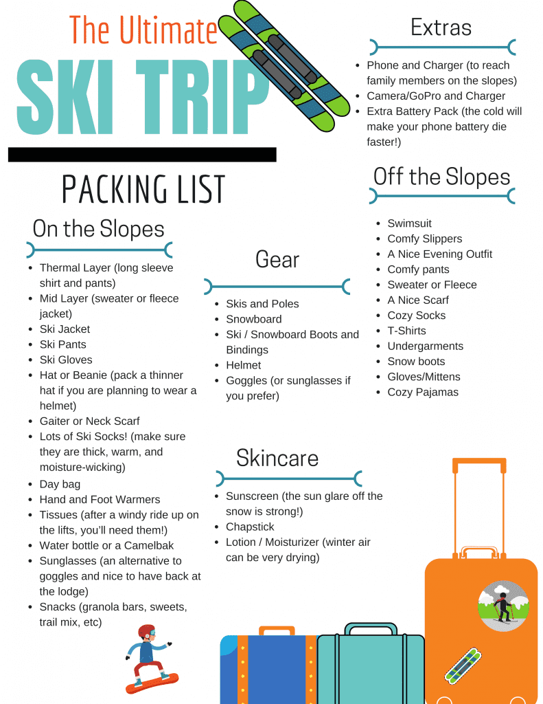 The Ultimate Ski Trip Packing List FREE Global Munchkins