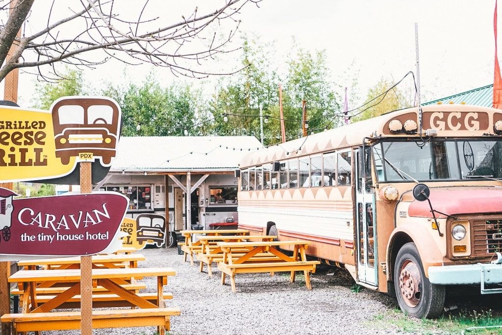 Weird Things to do in Portland - Dine on a School Bus 