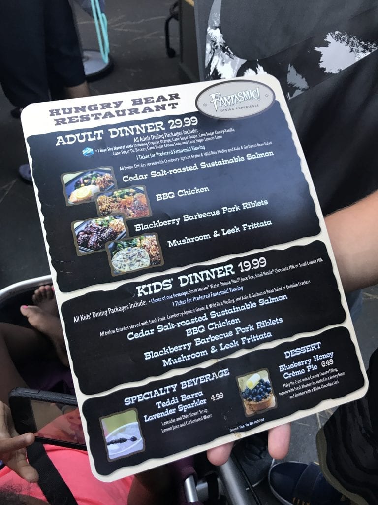 Fantasmic Dining Package