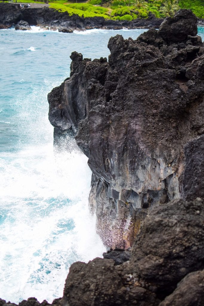 black sand beach maui