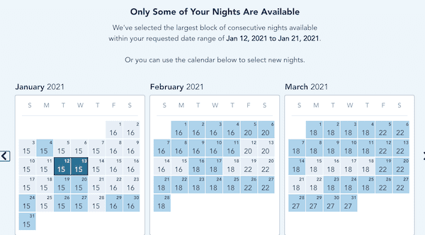 dvc rental availability calendar