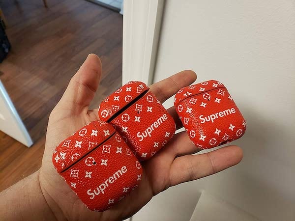 Supreme X Bape X Louis Vuitton Wallpaper Custom Airpods Case