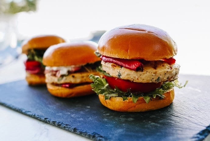 Easy & Delicious Spiced Mediterranean Burgers- featuring ALDI products.