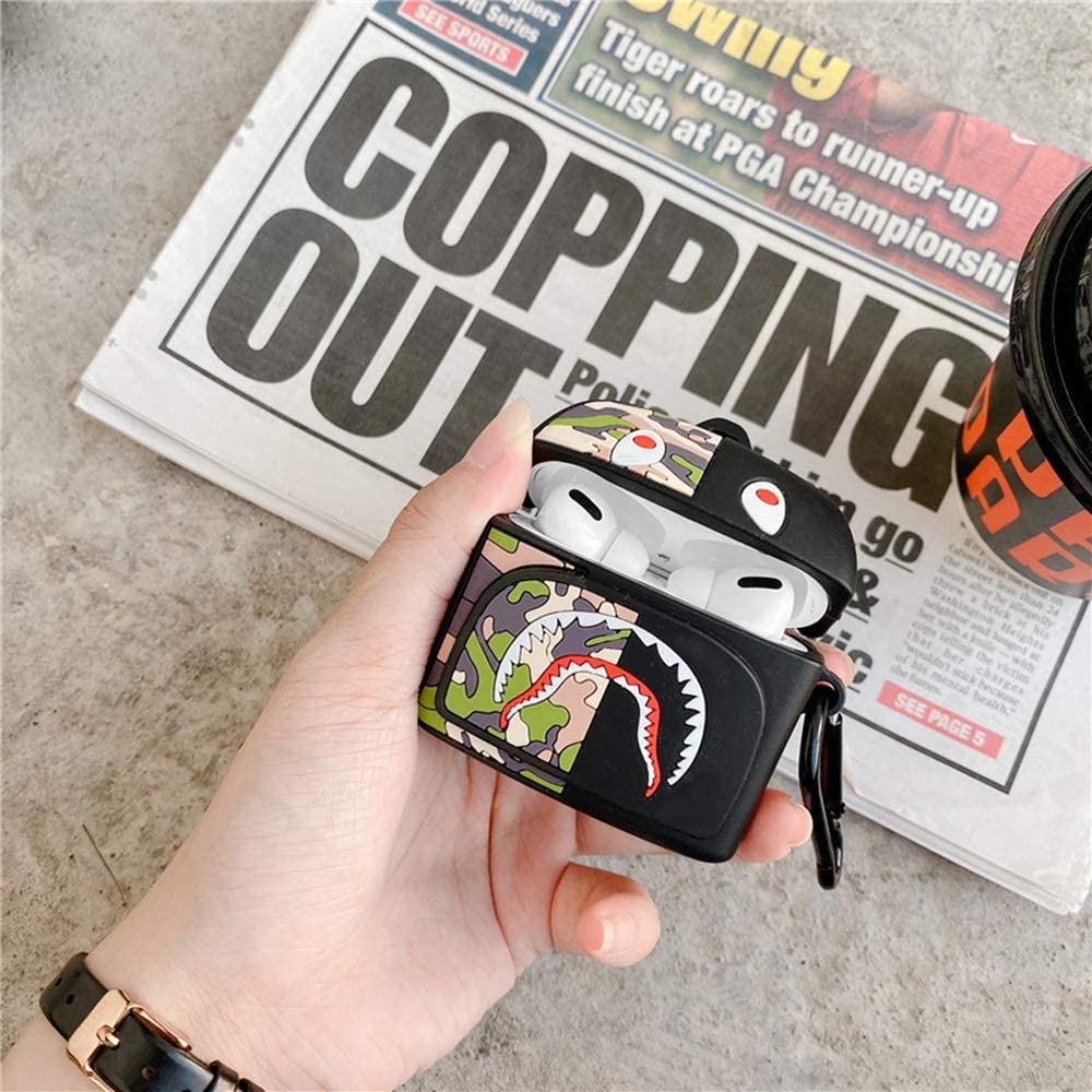 Supreme Cute & Funny Bape Apple AirPod Silicone Case Cover for