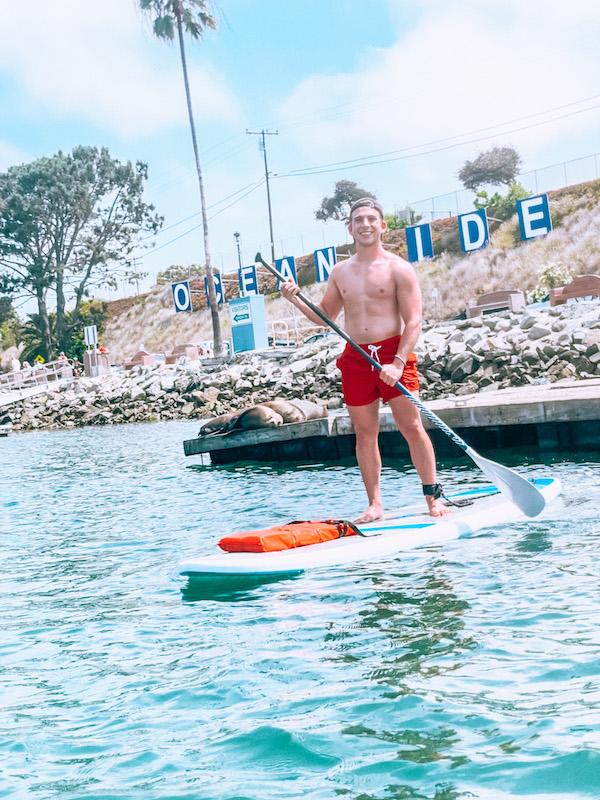 Paddleboarding in Oceanside