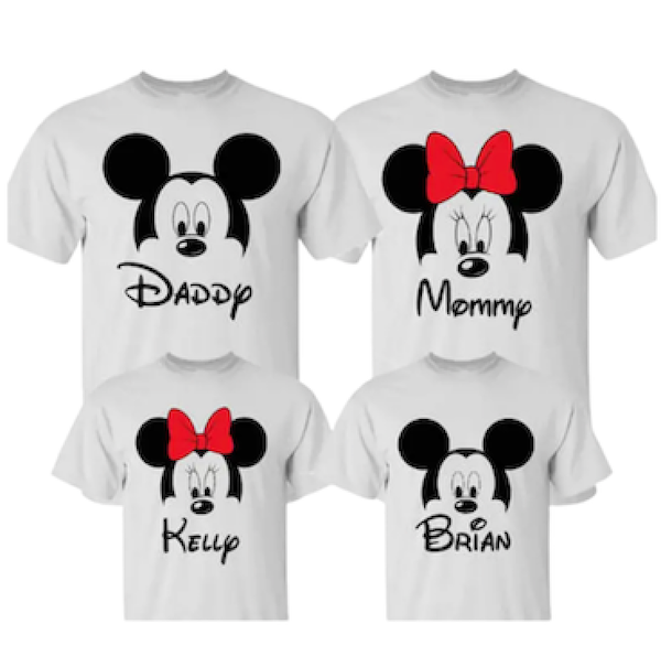 Mickey mouse shop t shirt family