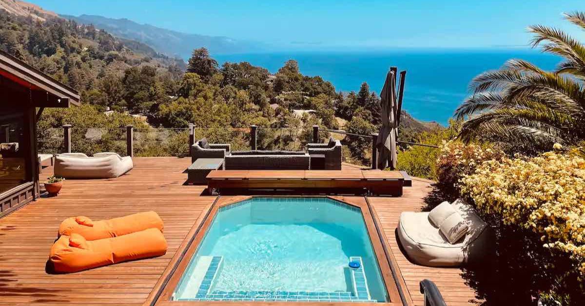 airbnb big sur - pool view