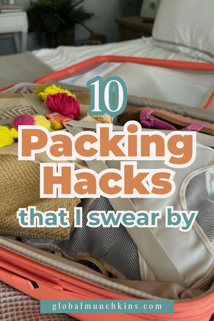 packing hacks pinterest graphic