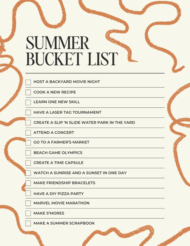 SUMMER BUCKET LIST