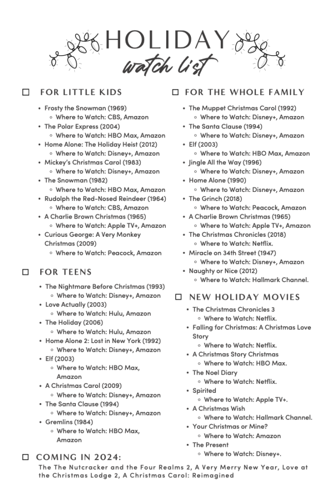 holiday watch list 