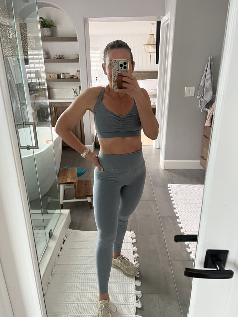 woman in workout set 