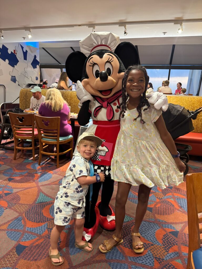A Toddler’s Guide to Disney World: Tips, Rides & Must-Know Tricks for a Magical Trip 7 Minner and kids at Chef Mickey’s