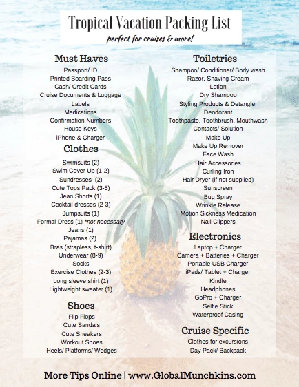 The Best Tropical Vacation Packing List + What To Leave Behind! 10 EVERYTHING you need! Tropical Vacation Packing List! Tips from a Travel Writer & Expert Vacation Packer (self-proclaimed)