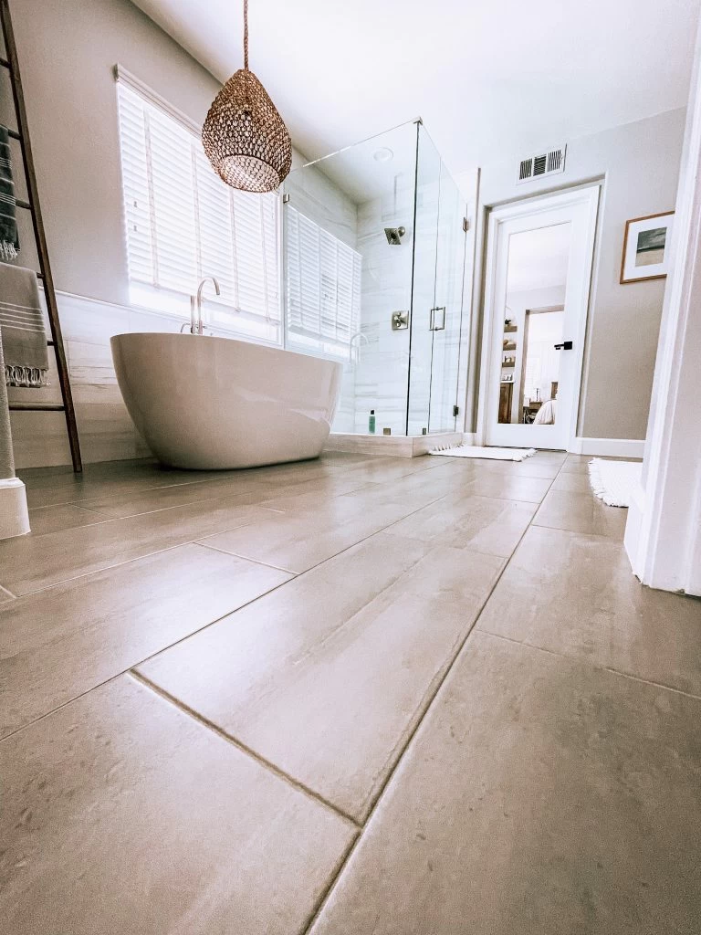 Our $20,000 Master Bathroom Remodel Reveal! 4 Master Bathroom Flooring